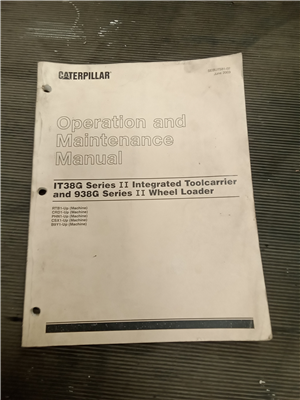 Part Number: MANUAL-IT38G II      for Caterpillar IT38G